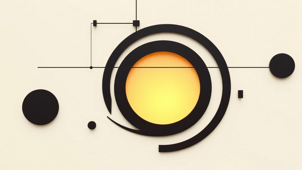 Black circles and lines forming a cryptographic proof motif for Algorand