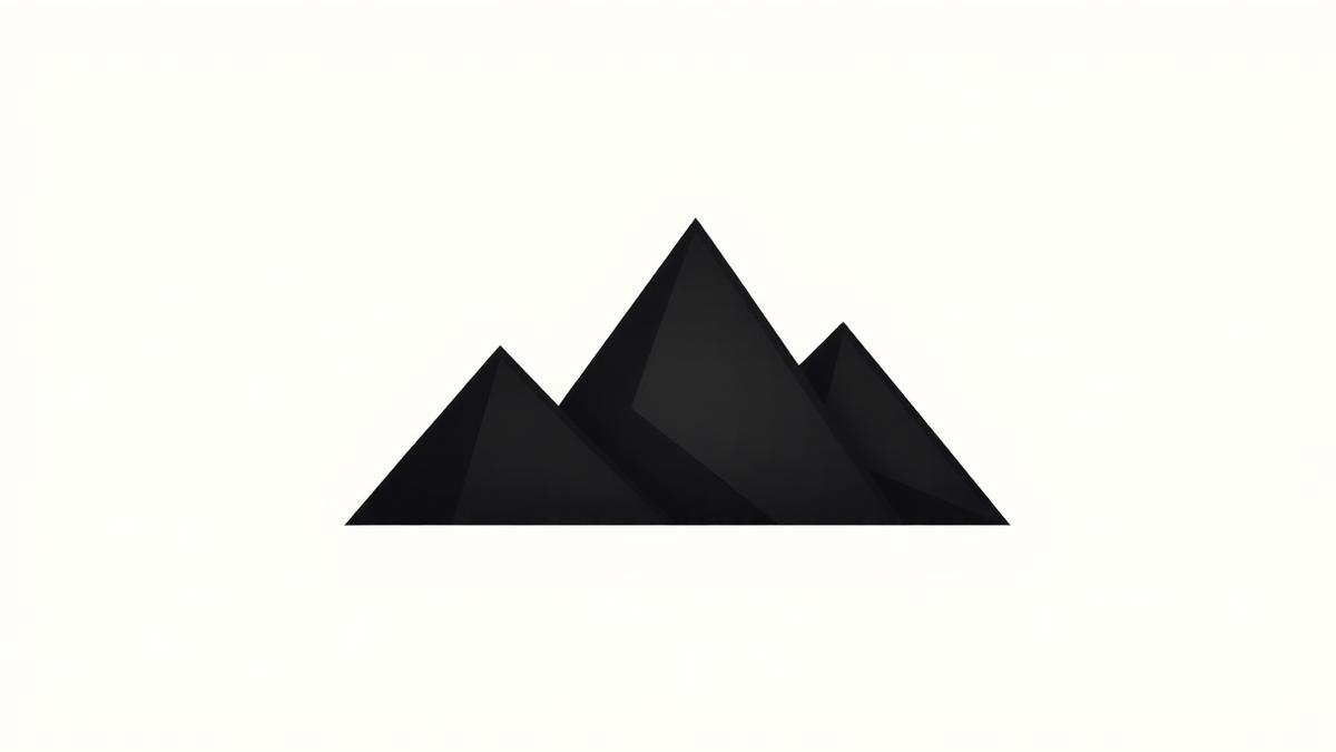 Three black mountain peaks representing Avalanche subnets