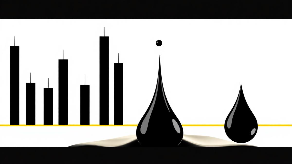 Black candlestick chart and liquid droplet illustrating Hyperliquid perpetuals