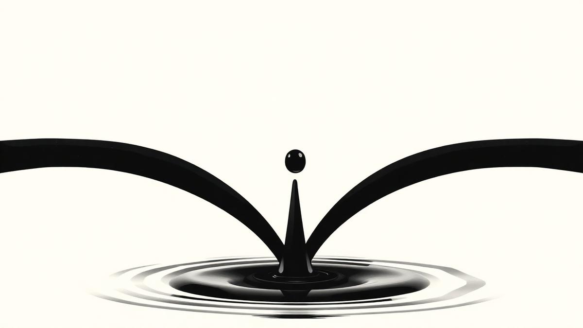 Black droplet splitting into parallel streams representing Sui parallel execution